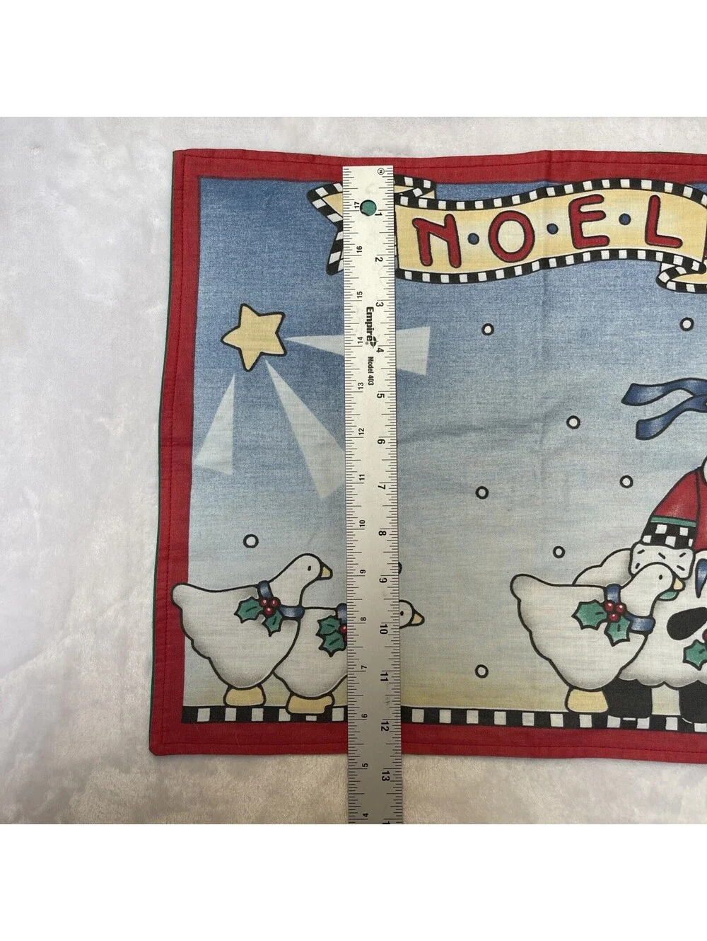 Vintage Daisy Kingdom Handmade Christmas Placemats Set Of 2